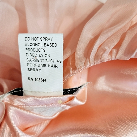 La Femme Glittery Beaded Pink Chiffon Mini Dress - Picture 7 of 7